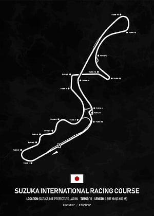 Poster Suzuka Circuit Japan. Wall Art 1, HD phone wallpaper