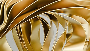 Golden Abstract Flow, golden, abstract, artist, artwork, art, digital-art, HD wallpaper