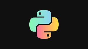 Python Logo Dark background, Black Python, HD wallpaper