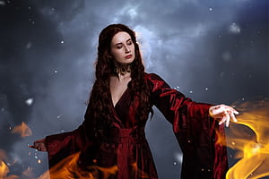 my new Melisandre cosplay! hope you, HD wallpaper