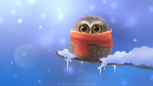 Cute Computer Winter, HD wallpaper