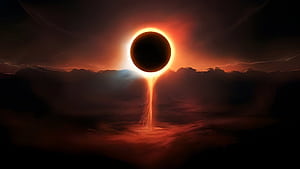 Solar Eclipse Art, The Eclipse, HD wallpaper