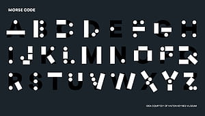 Morse code explained thought typography, HD wallpaper