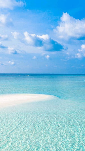 blue sea beach, Light Blue Beach, HD phone wallpaper