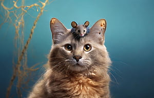 Cat Mouse & Mouse, HD wallpaper