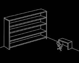 Empty Bookshelf, HD wallpaper