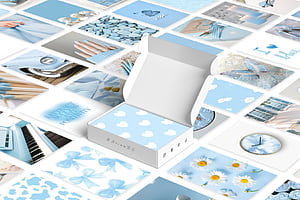 Y BOO Baby Blue Wall Collage Kit Aesthetic Light Blue Posters for Teen Girl Room Decor, Minimalist Prints for Dorms, Bedrooms & College Apartment Wall Art, Pastel Blue Collage, HD wallpaper