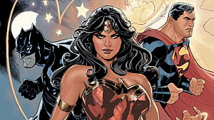 DC Trinity, Superman, Batman, Wonder Woman, DC Comics, HD wallpaper