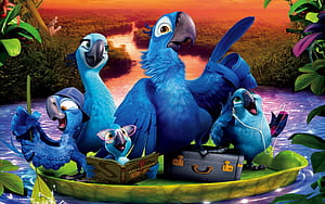 cartoon, family, adventure, blue sky, Comedy, Rio 2 for mobile and , section фильмы, resolution, HD wallpaper