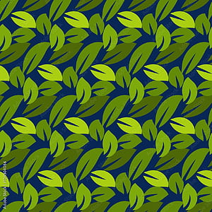 Stylized cartoon dense foliage seamless pattern. Green leaves texture background for textile fabric and . Stock Vector, Cartoon Leaf, HD phone wallpaper