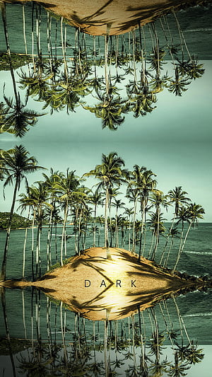 Dark Mirissa SL, beach, coconut, iphone, lanka, netflix, ocean, sri lanka, trees, phone, HD phone wallpaper