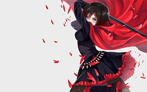 Ruby Rose RWBY, Ruby Red, HD wallpaper