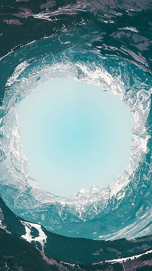 Pattern Background Mountain Circle, Ice Cold, HD phone wallpaper
