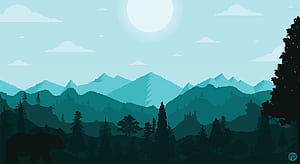 Vector Forest, HD wallpaper