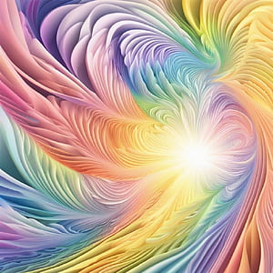 rainbow angel abstract vector fractal, Wave Function, HD phone wallpaper