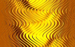 Golden Yellow Wave Patterns Background, HD wallpaper