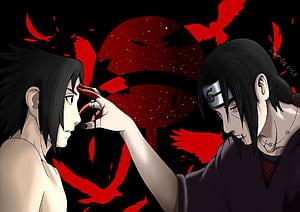 Uchiha Shadows: Sasuke & Itachi, HD wallpaper