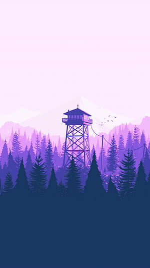 Purple Firewatch, HD phone wallpaper