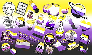 Nonbinary Flag, HD wallpaper