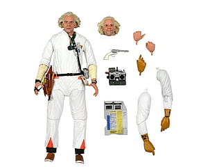 NECA Back To The Future Doc Brown 1985 7 Scale Action Figure : Toys & Games, HD wallpaper