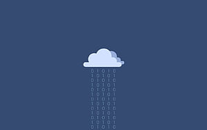 Minimalist Binary Cloud, Coding Aesthetic, HD wallpaper