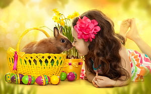 Cute Easter Pets, HD wallpaper