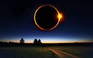 Solar Eclipse, The Eclipse, HD wallpaper