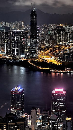 Saudi Arabia Riyadh City Night for iPhone. phone, HD phone wallpaper