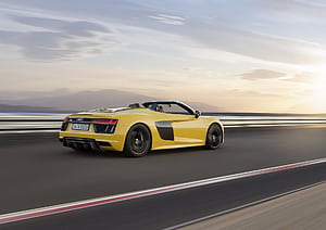 Audi R8 Spyder Opens Up In New, Audi R8 Yellow, HD wallpaper