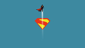 Superman Metropolis Guardian, superman, minimalism, superheroes, artwork, art, digital-art, HD wallpaper
