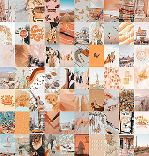 Boho Dreamy Wall Collage Kit DIGITAL V Boujee Wall Collage, Dorm Room Decor, Printable Wall Art, Aesthetic Room Decor (Instant ), HD phone wallpaper