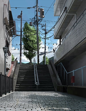 Illustrations, Your Name Stairs, HD phone wallpaper