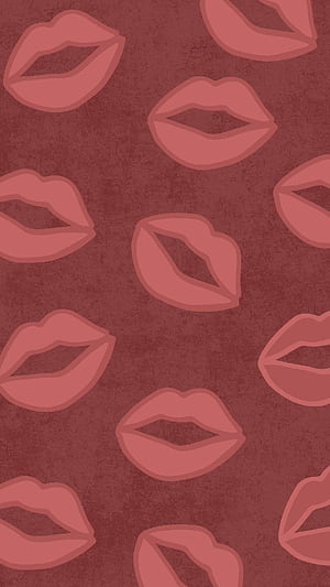 and customizable lip templates, Kiss Mark, HD phone wallpaper