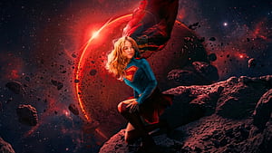 Supergirl Manic Energy, supergirl, milly-alcock, movies, 2026-movies, superheroes, dc-comics, artwork, art, digital-art, deviantart, HD wallpaper