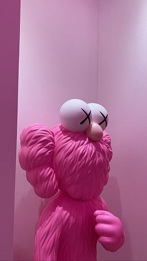 Pink Kaws, HD phone wallpaper