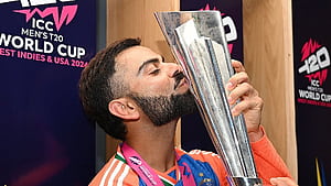 T20 World Cup 2024: BCCI shares 'glorious moments' of Team India from dressing room, Virat Kohli with T20 trophy, HD wallpaper