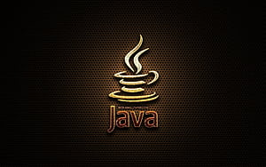 Java glitter logo, HD wallpaper