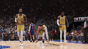 Julius Randle & Stephen Curry & Lebron James, Stephen Curry, LeBron James, video game, NBA 23, HD wallpaper