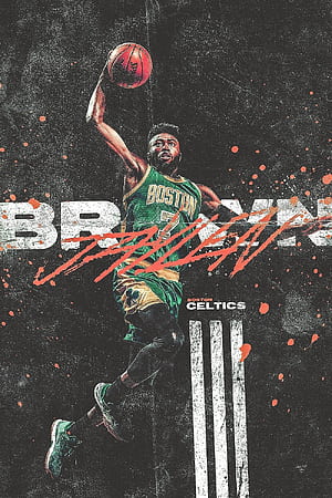 Jaylen Brown Boston Grunge Art, Jalen Brown, HD phone wallpaper