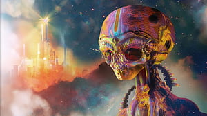 Psychedelic Alien, HD wallpaper