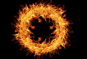 Fire Flame Ring ,, Fire Circle, HD wallpaper