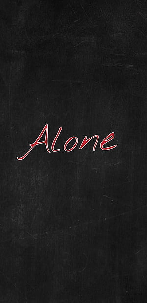 Alone Text, HD phone wallpaper