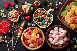 Marshmallows Candy, HD wallpaper