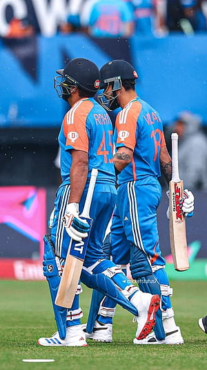 Rohit SHarma And virat kohli, Wicket, HD phone wallpaper