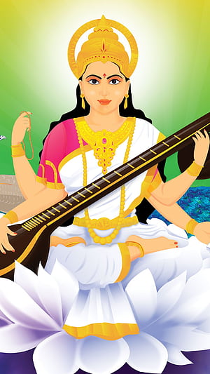 Saraswathi Devi, HD phone wallpaper