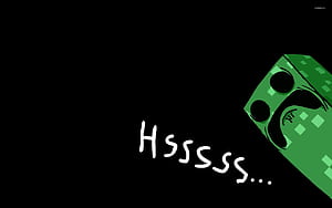Minecraft Creeper, Black Minecraft, HD wallpaper
