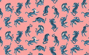 eclectic tiger Pattern, HD wallpaper