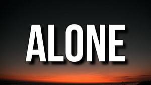 Alone Text, HD wallpaper