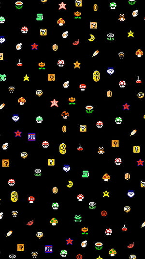 Items, nes, nintendo, smb, smw, snes, super mario, phone, Aesthetic Nintendo, HD phone wallpaper