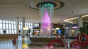 LaGuardia Airport has a cool new water show at the Airport, HD wallpaper